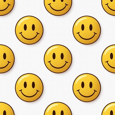 Yellow Smiley Faces Pattern