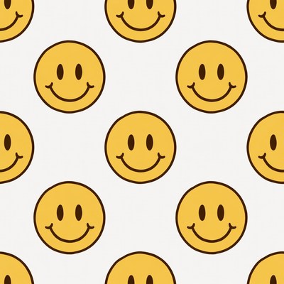 Yellow Smiley Faces Pattern