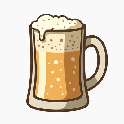 Foamy Beer Mug Illustration