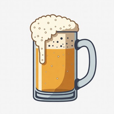 Foamy Beer Mug Illustration