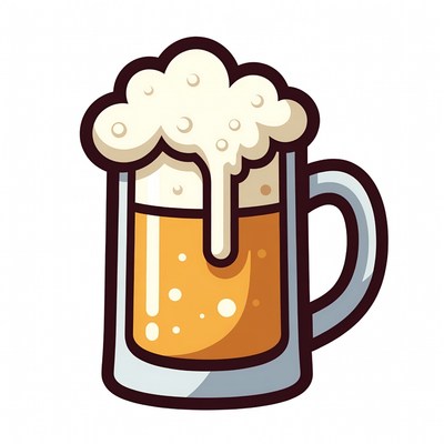 Foamy Beer Mug Illustration