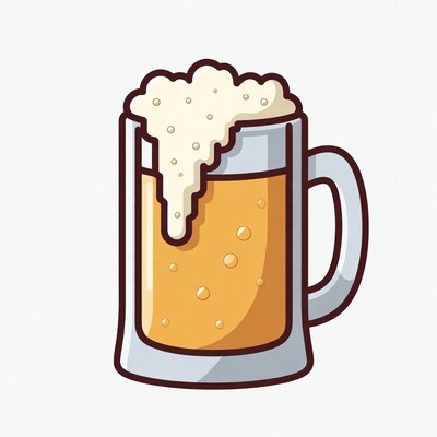Foamy Beer Mug Illustration