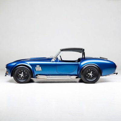 Blue Shelby Cobra side view