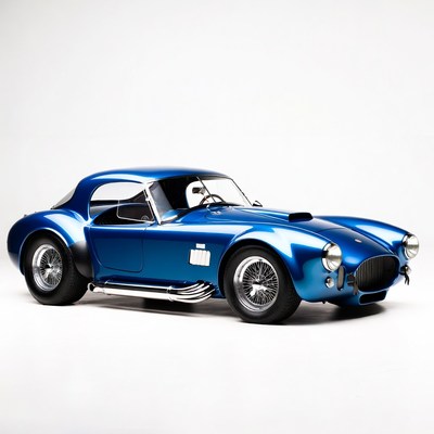 Blue Shelby Cobra classic car