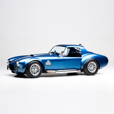 Blue Shelby Cobra 427 side view