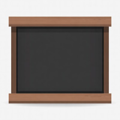 Wooden Framed Black Chalkboard
