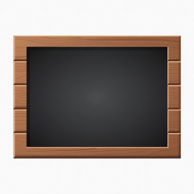 Wooden Framed Black Chalkboard