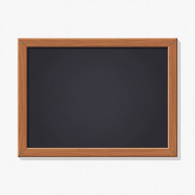 Wooden Framed Black Chalkboard