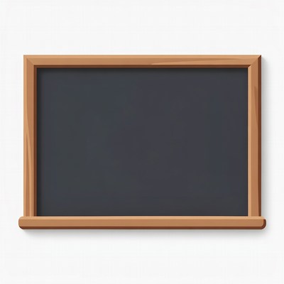 Empty wooden framed blackboard