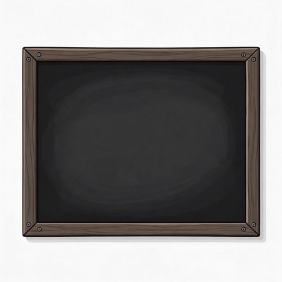 Empty wooden framed blackboard