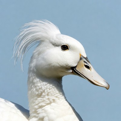 White crested duck profile