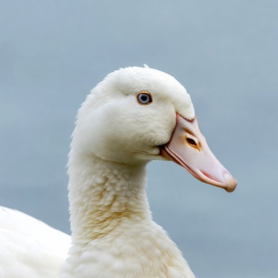 White duck profile view