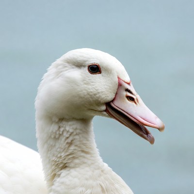 White duck profile view