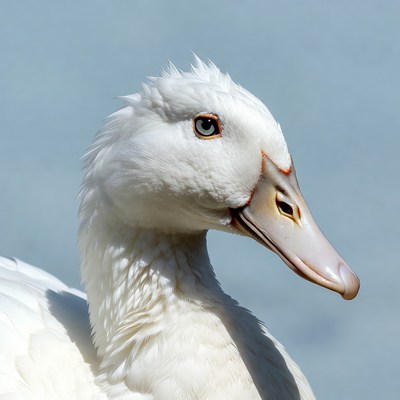White duck profile view