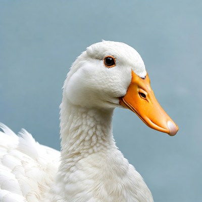 White duck profile view