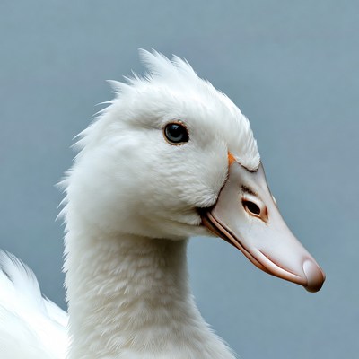 White duck profile view