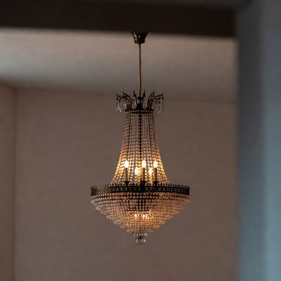 Crystal Chandelier Hanging Indoors