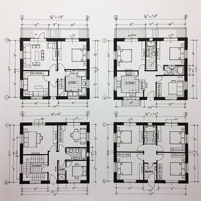 Four House Floor Plans