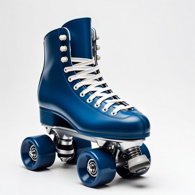 Blue quad roller skates