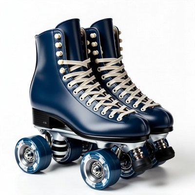 Navy Blue Roller Skates Pair
