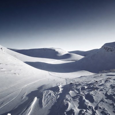 Snowy Mountain Valleys Landscape