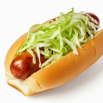 Hot dog with coleslaw