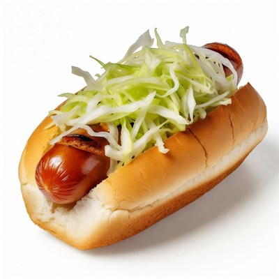 Hot dog with coleslaw