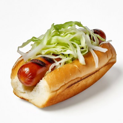 Hot dog with coleslaw