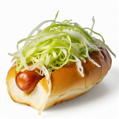 Hot dog with cabbage slaw