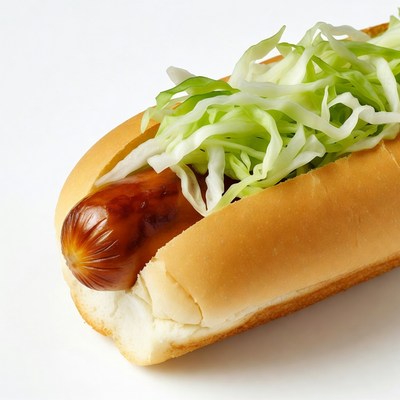 Hot dog with coleslaw