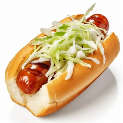 Hot dog with coleslaw