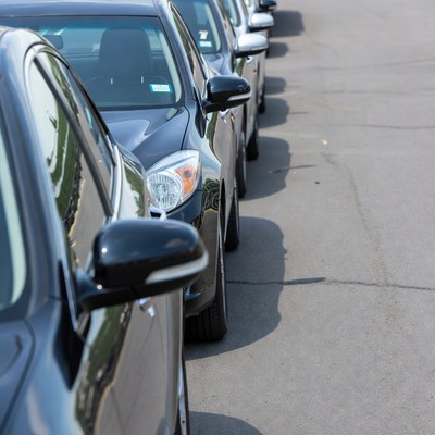 Row of Parked Cars on Asphalt