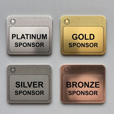 Platinum Gold Silver Bronze Sponsor Badges