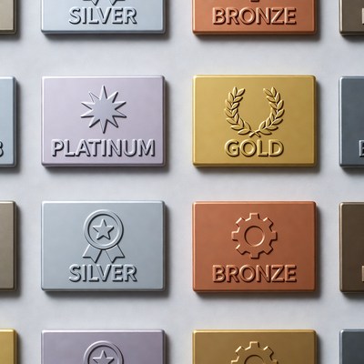 Gold Silver Bronze Platinum Awards