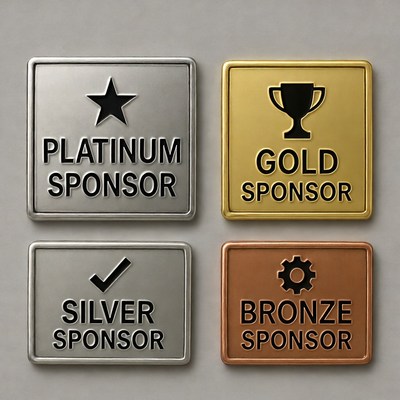 Platinum Gold Silver Bronze Sponsor Badges