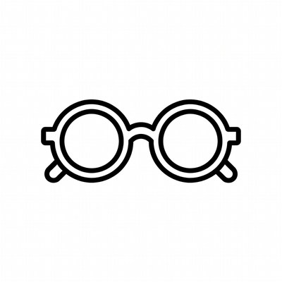 Round Wireframe Glasses Icon