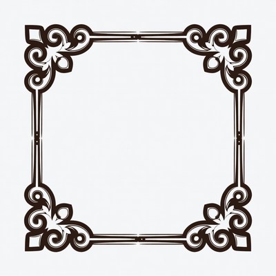 Ornate Floral Vector Frame