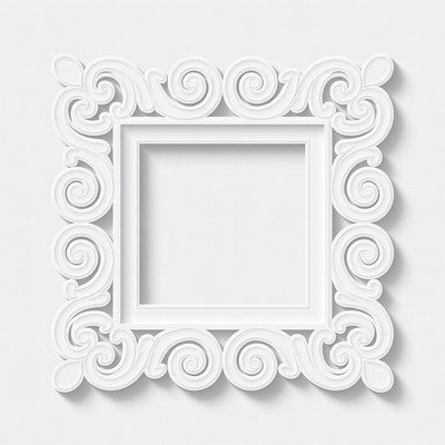 White Ornate Picture Frame