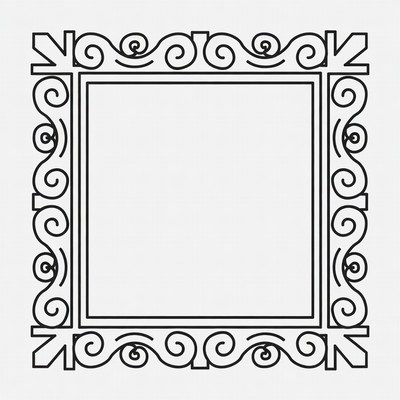 Ornate Empty Frame Border