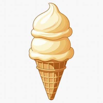 Vanilla Ice Cream Cone