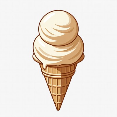 Vanilla Ice Cream Cone