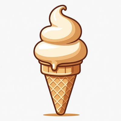 Vanilla Ice Cream Cone