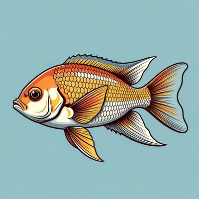 Colorful Koi Fish Illustration