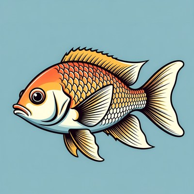 Colorful Goldfish Illustration