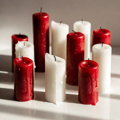 Red and White Candles Group