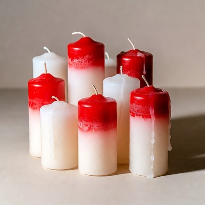 Red and White Candles Group