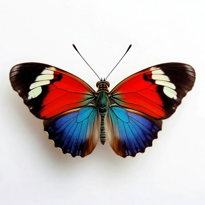 Colorful Morpho Butterfly Wings Spread