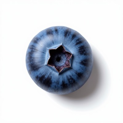 Single Blueberry Top View