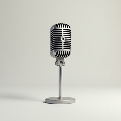 Vintage Microphone on Stand
