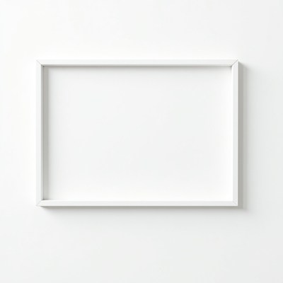 White Empty Picture Frame on Wall